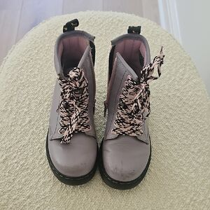 Girls Purple Dr Martens Lace Up Boots Size 11